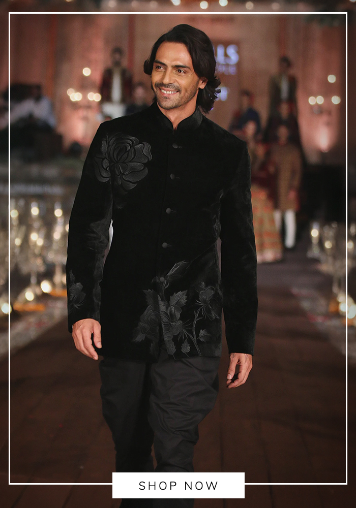 8. Arjun Rampal in Rohit Bal's Silk Velvet Bandhgala