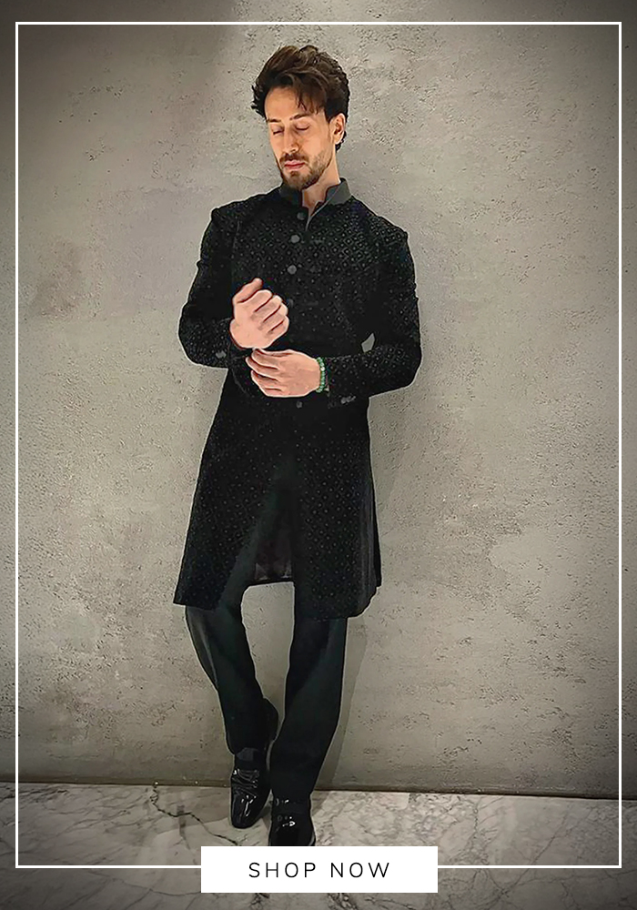 9. Tiger Shroff in Rohit Bal Couture's Embroidered Sherwani