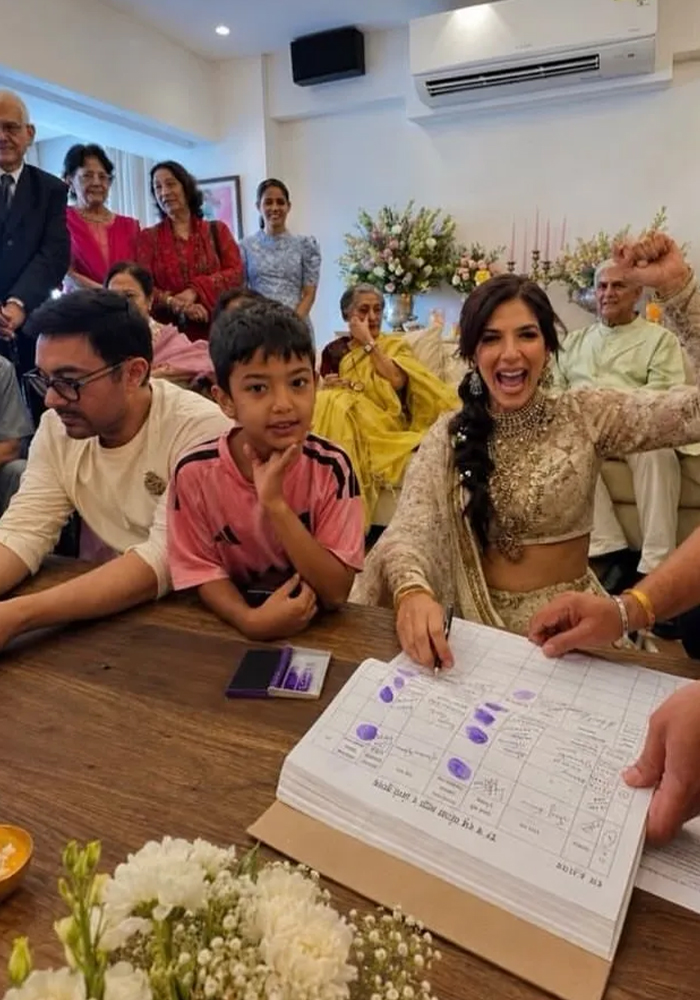 Aamir Khan and Gauri Spratt wedding ceremony