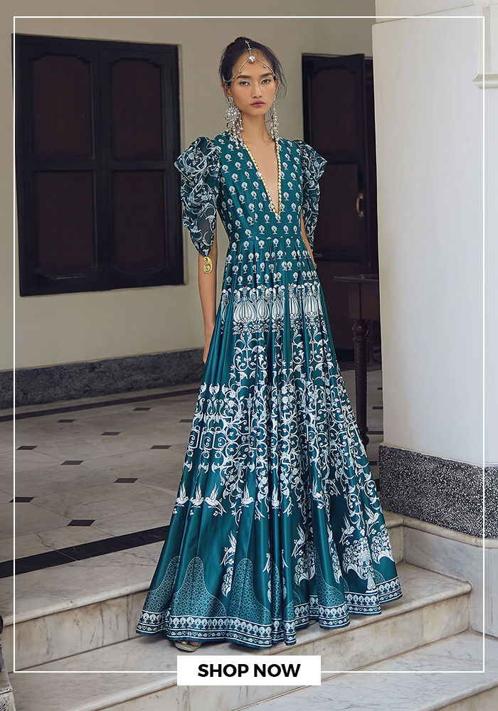 Abirr and Nanki ethnic floral motif print maxi dress