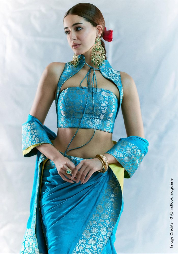 Ananya Panday in Ekaya Banaras saree