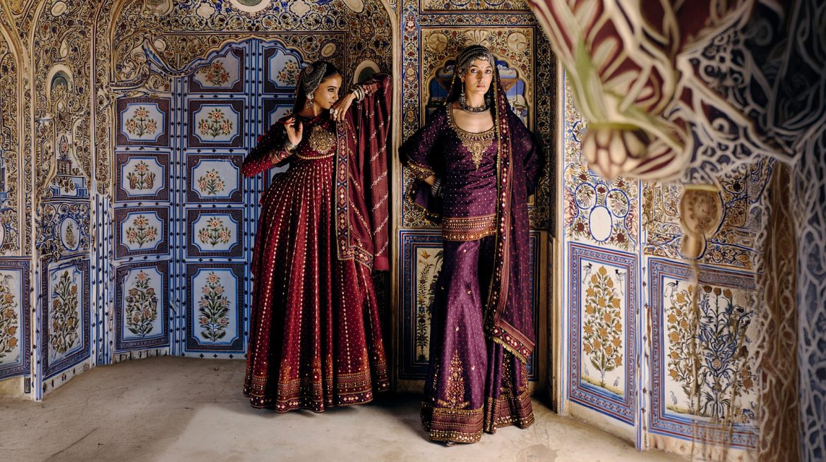 Anarkali and sharara set for Eid Milad un Nabi for UAE