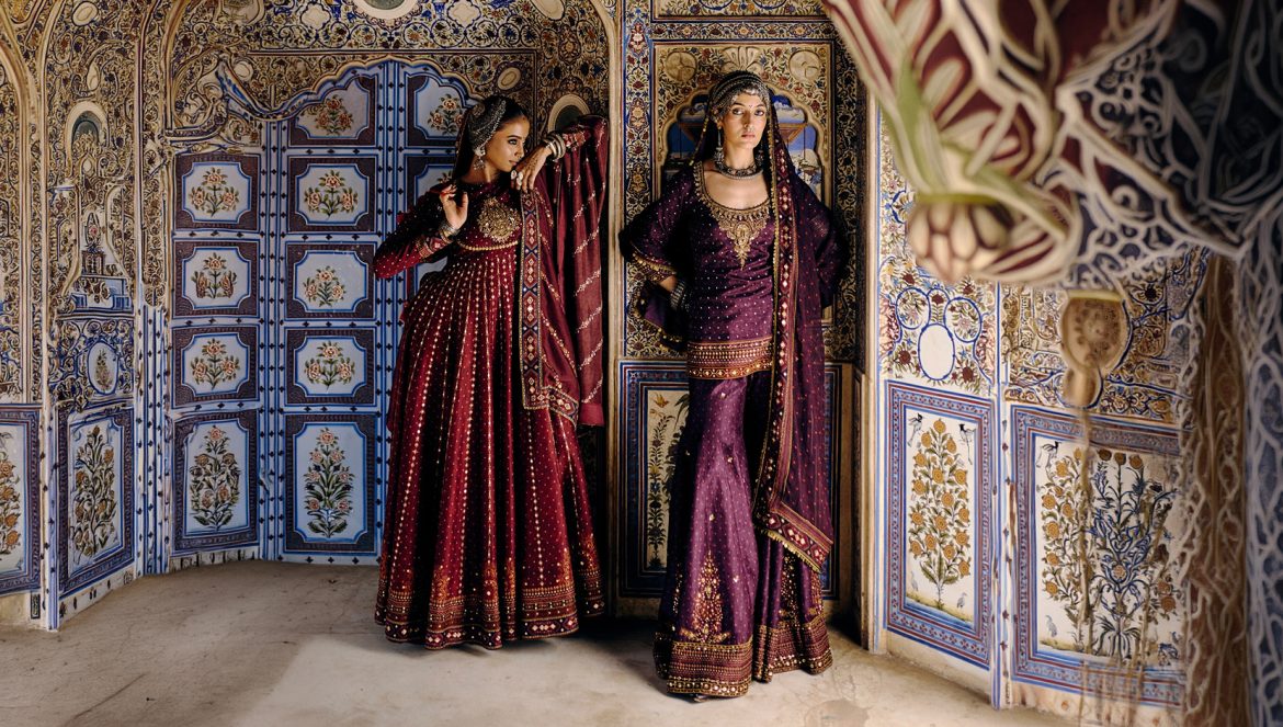 Anarkali and sharara set for Eid Milad un Nabi for UAE