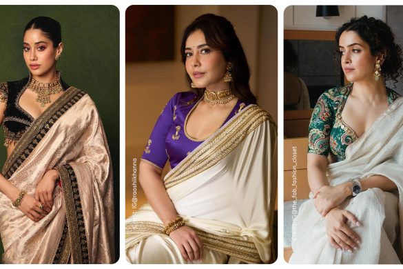 Best blouse colors for white saree