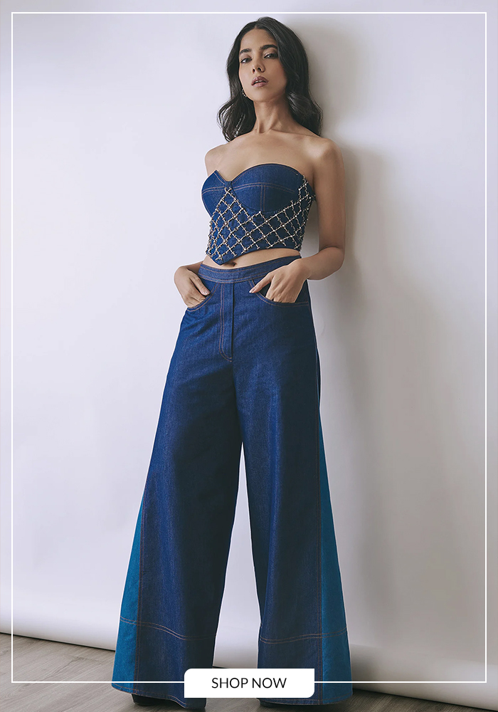 Corset and pant set for drive in movie night