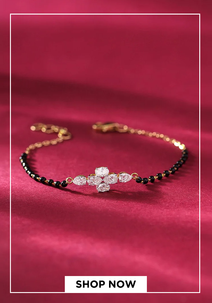 Diamond mangalsutra bracelet
