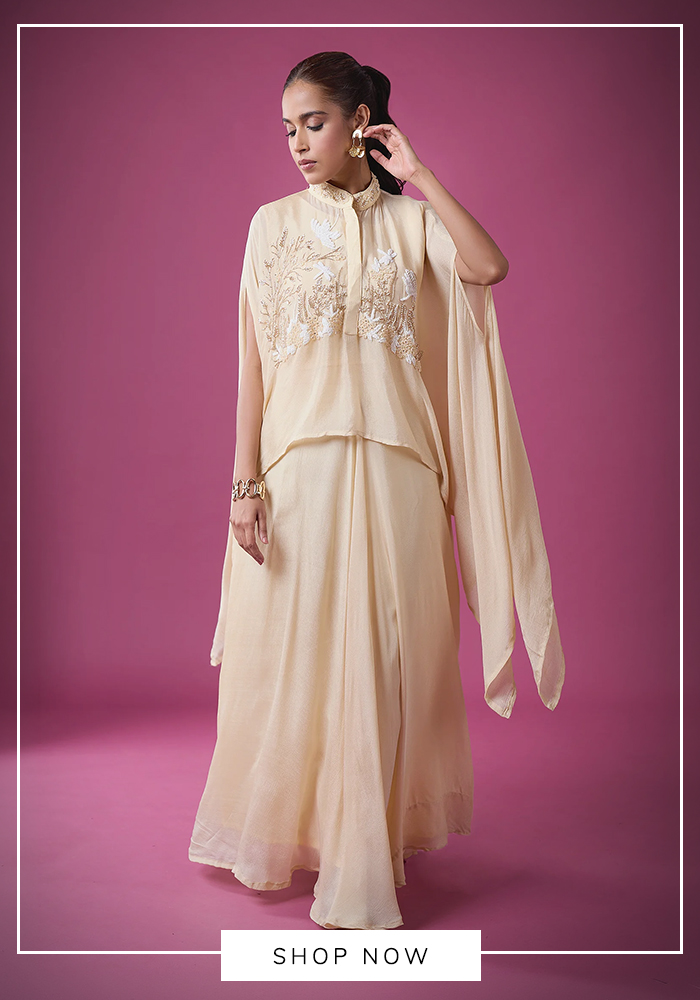 Effortless Cape Skirt Set