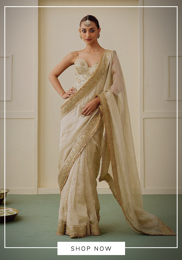 Embroidered Corset Saree