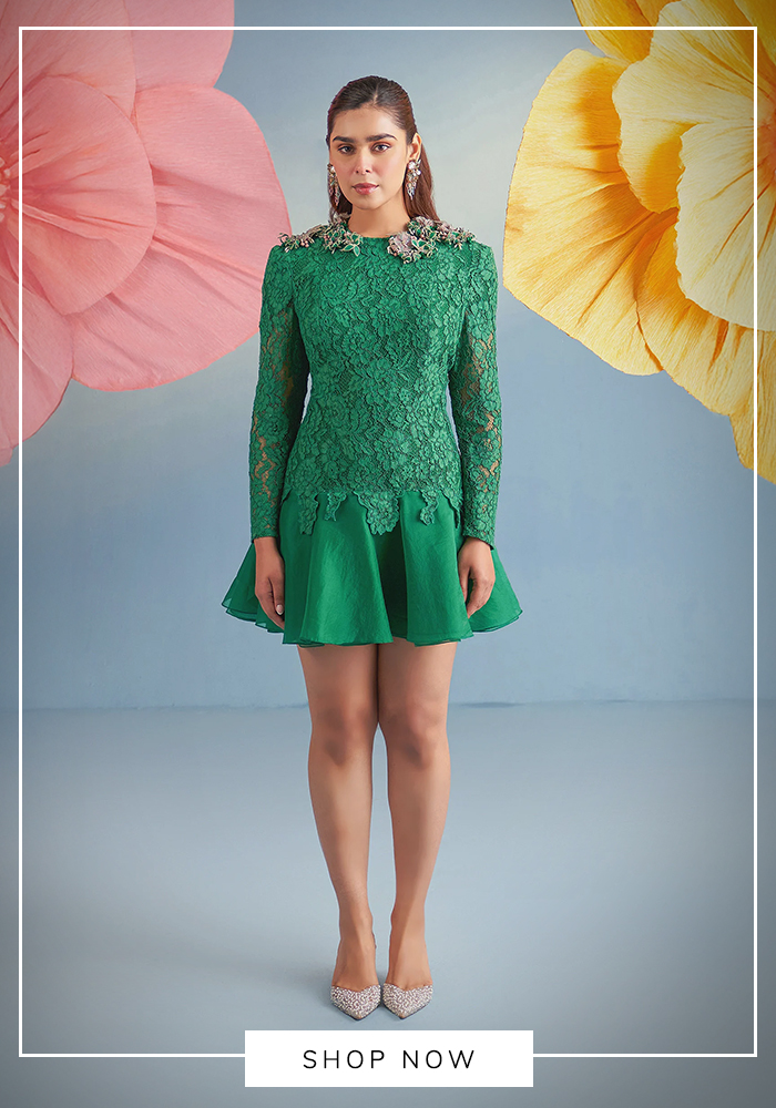 Emerald portia dress