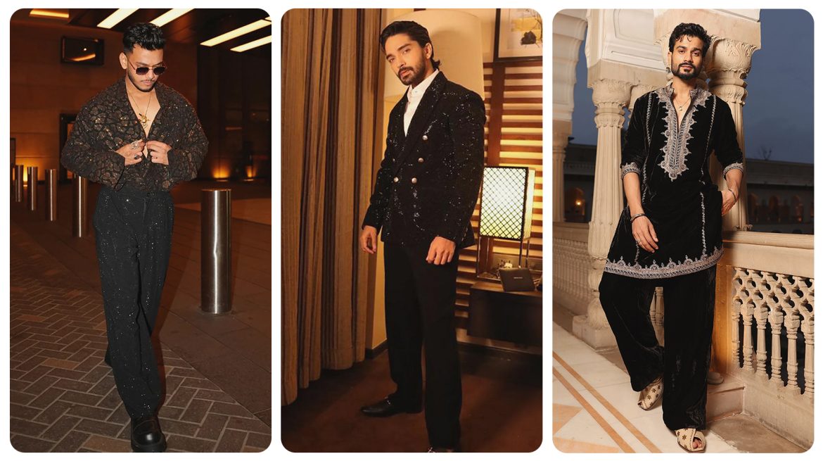 Celebrity Black Sangeet Looks to Shop at Aza Fashions