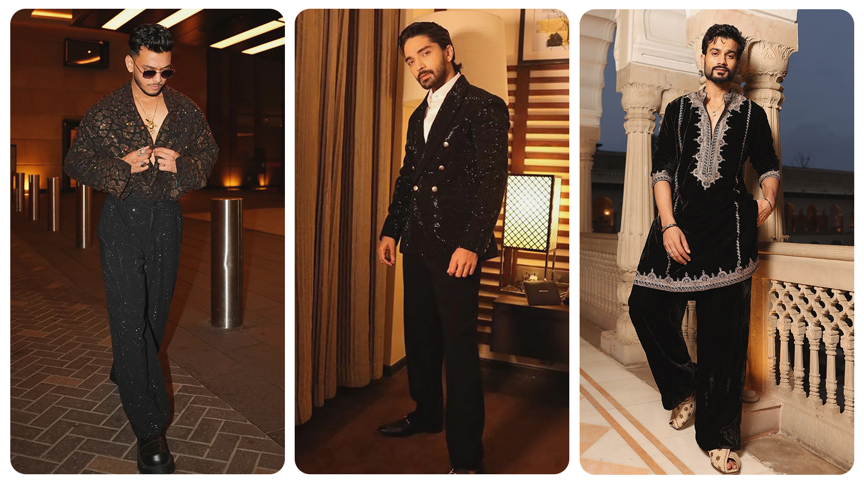 Celebrity Black Sangeet Looks to Shop at Aza Fashions