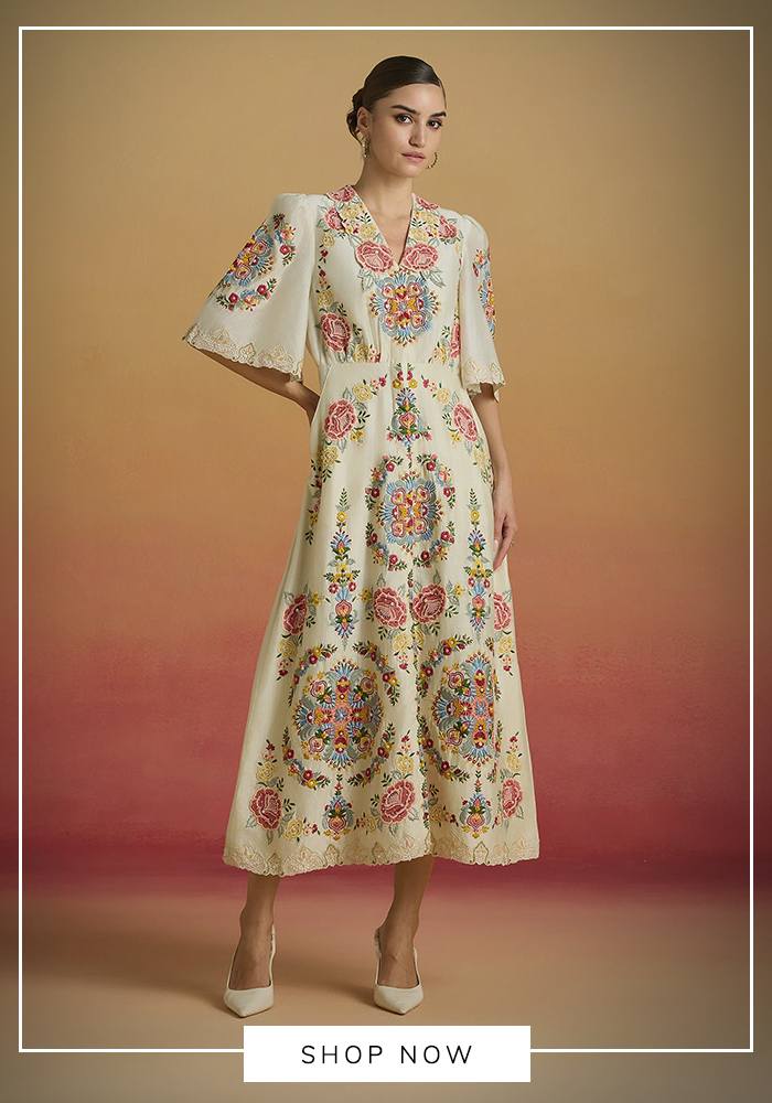 Floral Embroidered Dress