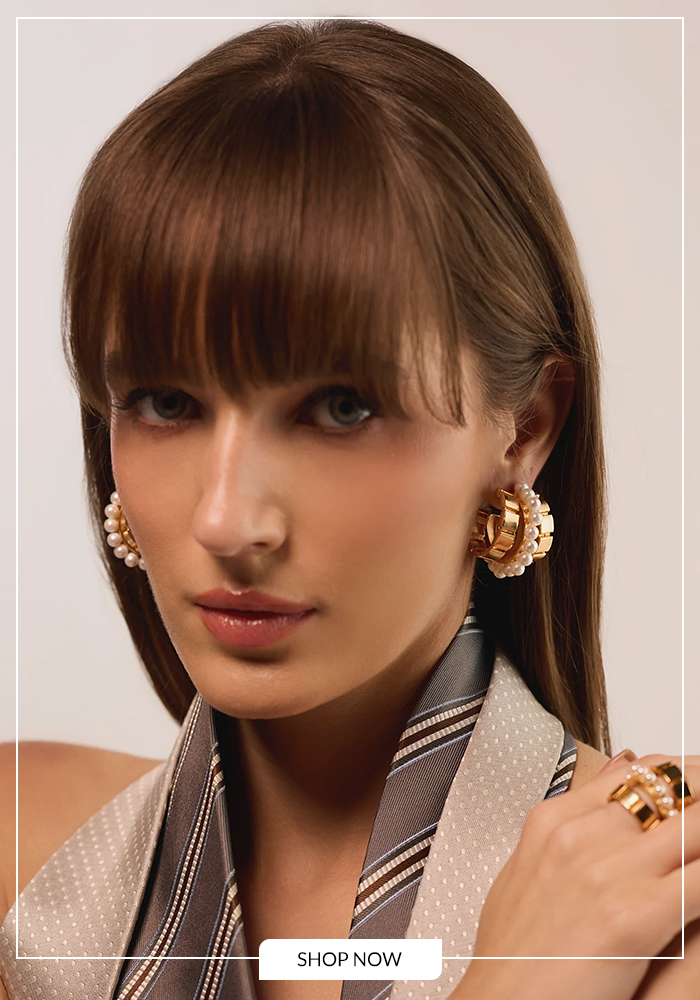 Gold hoop earrings