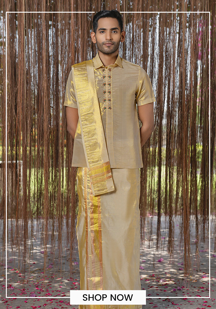 Golden Kanjivaram Set