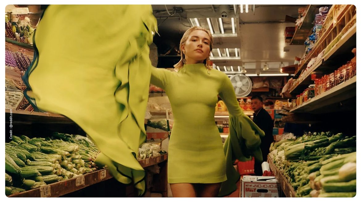 Gigi Hadid in green