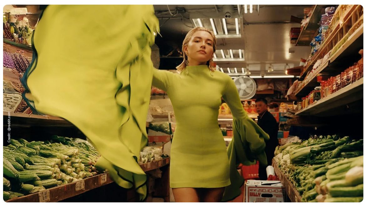 Gigi Hadid in green