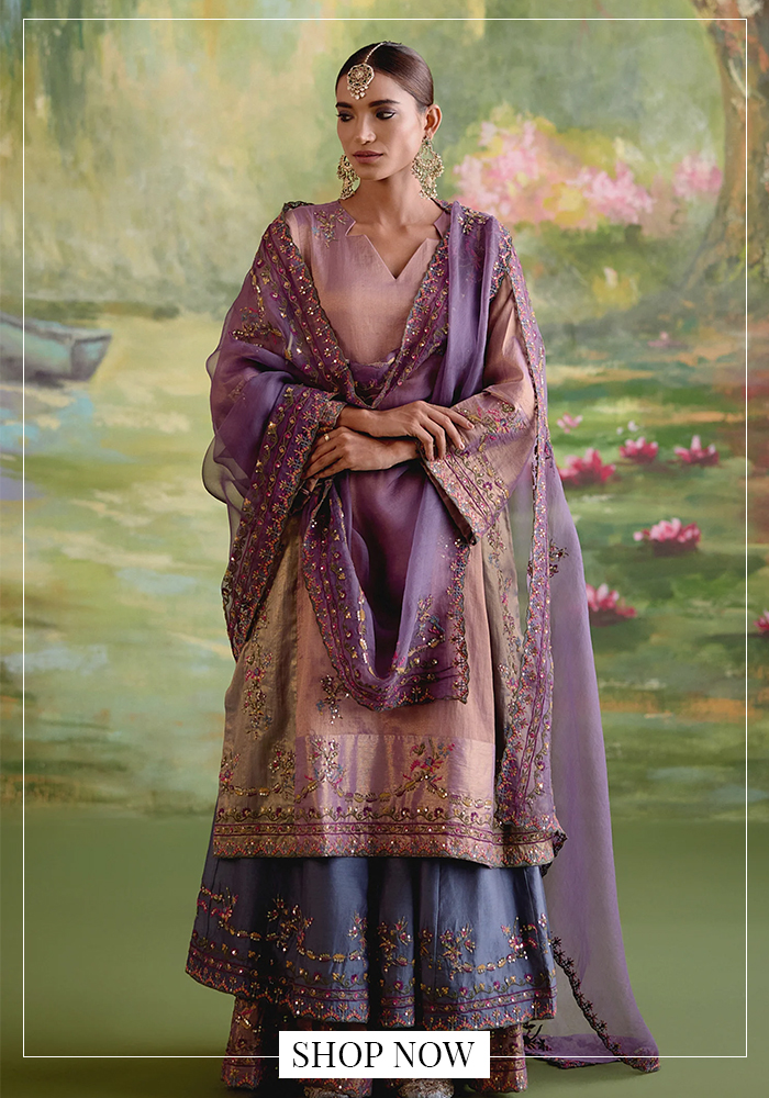 Jamun kurta sharara set