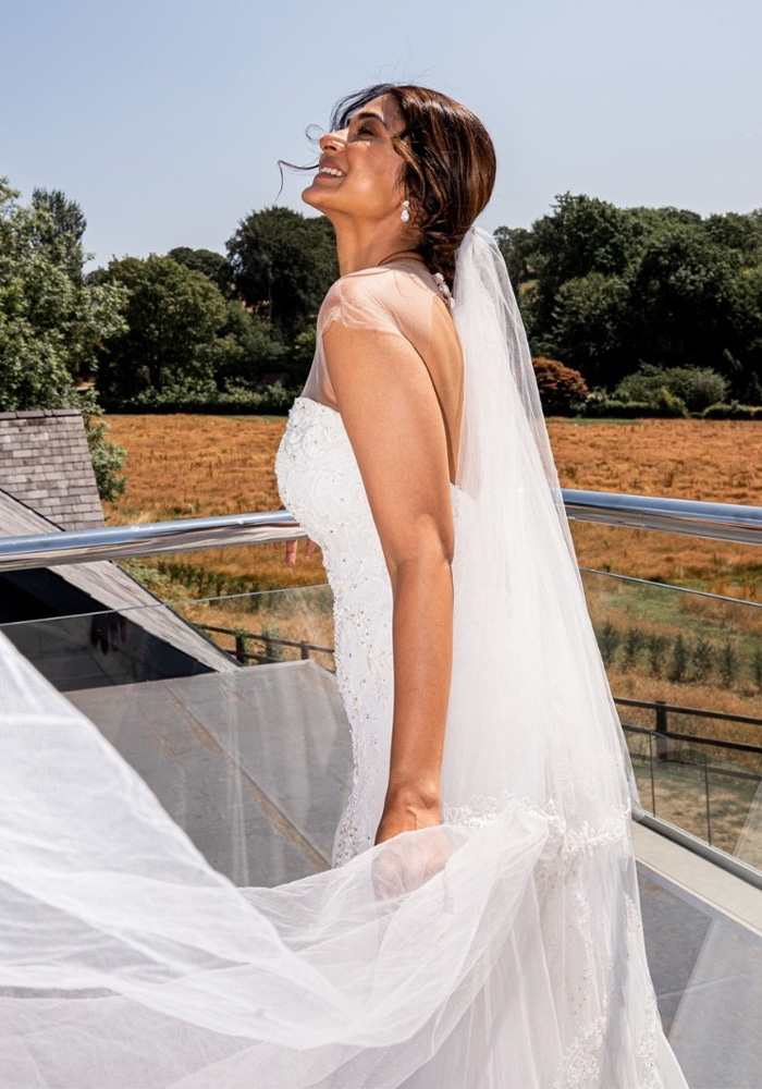 Jennifer Winget white bridal gown