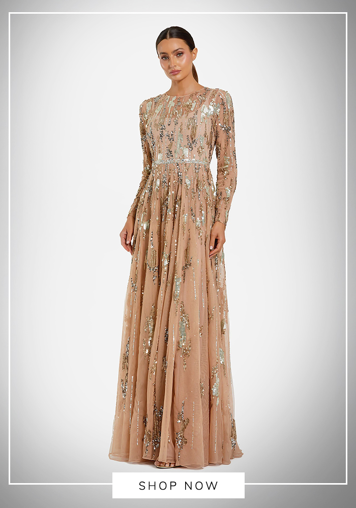 Mac Duggal sequin embellished gown