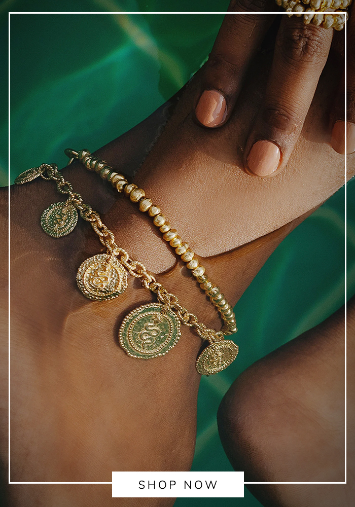 Molted metal anklet
