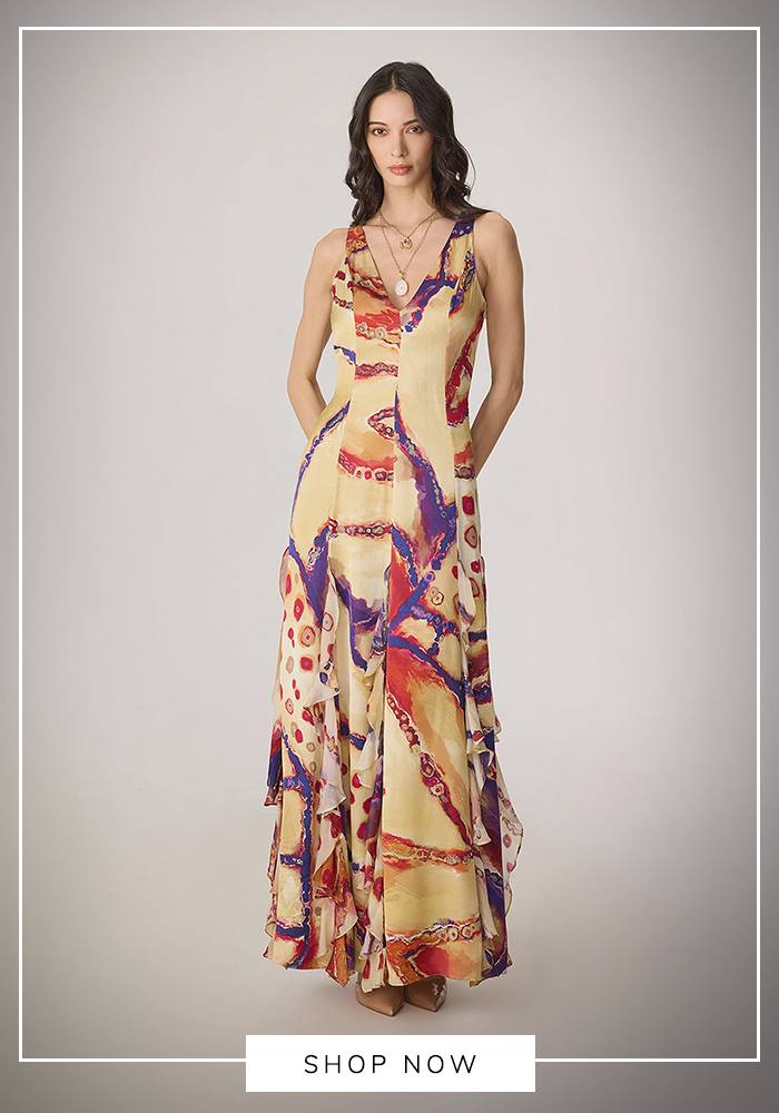 Multi-Coloured Abstract Dress