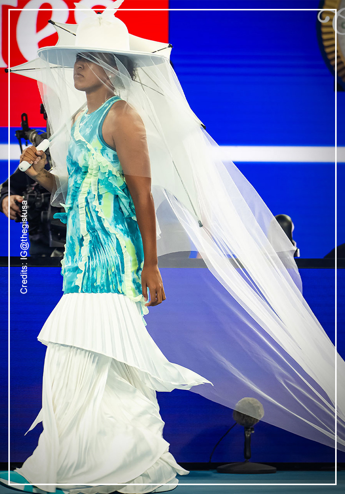 Naomi Osaka in jellyfish-inspired dress