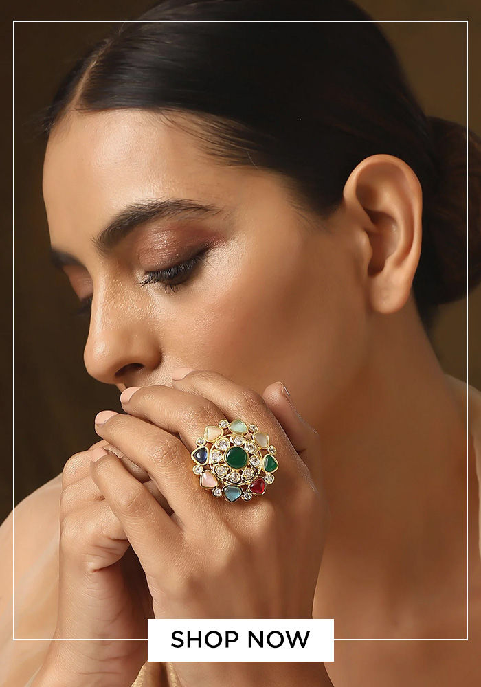 Navratna kundan ring