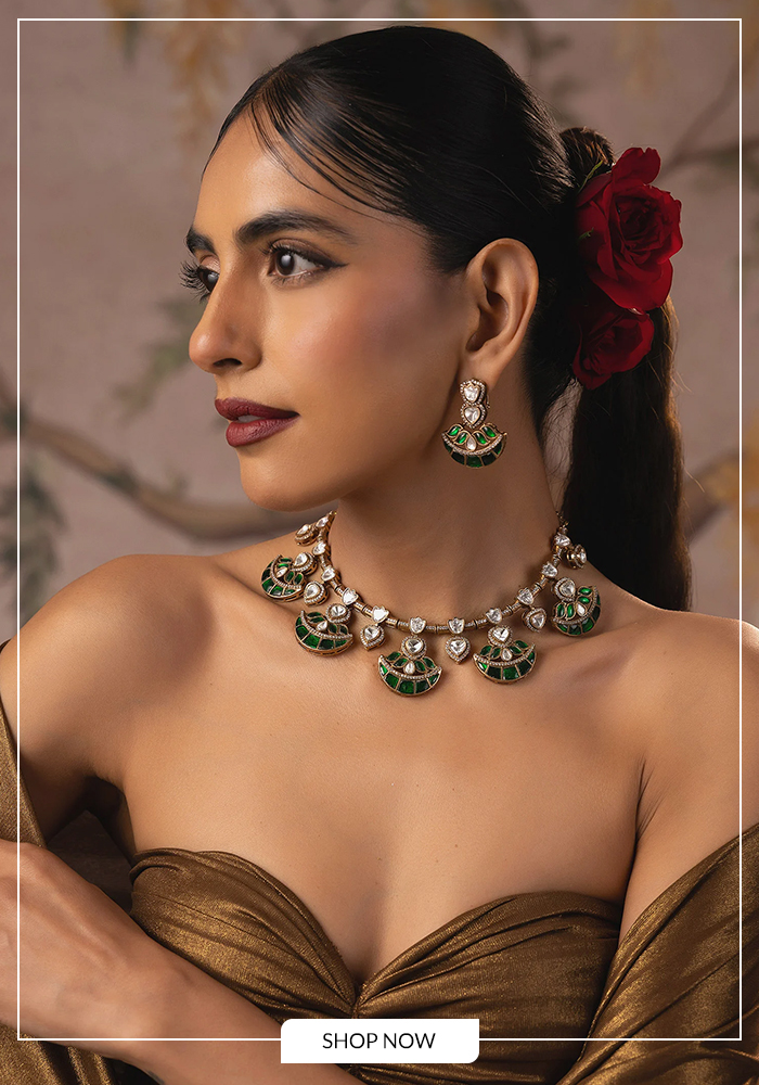 Polki hasli necklace set