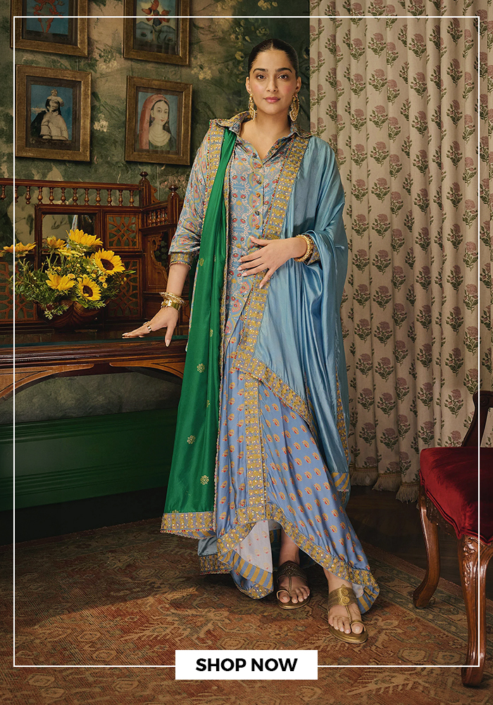 Punit Balana noor bagh print top and lungi set