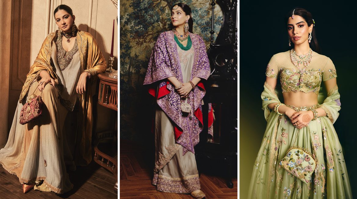 Rhea, Sonam and Khushi in Anamika Khanna outfits