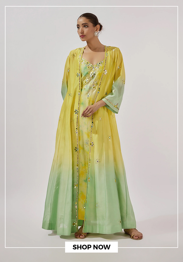 Roka mirror embroidered slip dress and jacket