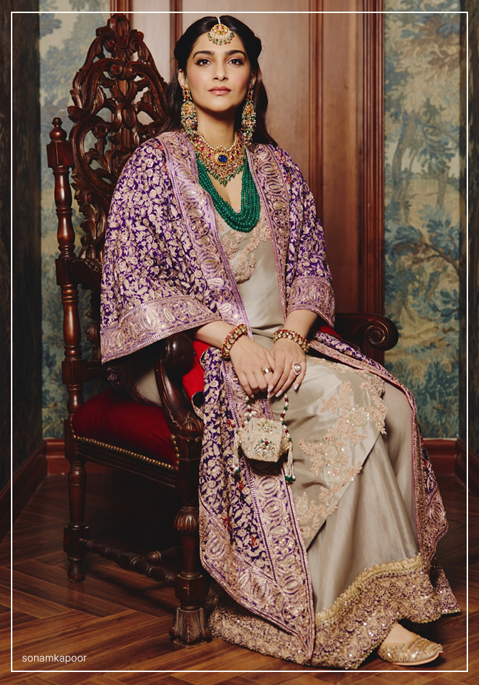 Sonam Kapoor in Anamika Khanna outfit for Anshula Wedding