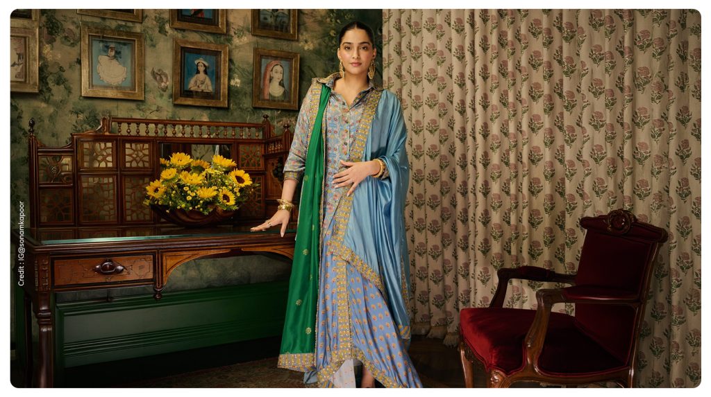 Sonam Kapoor wearing Punit Balana for Anshula Wedding