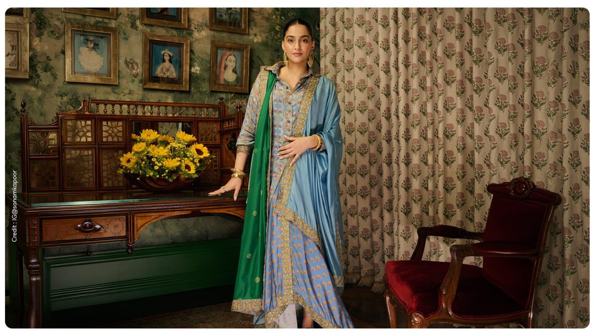 Sonam Kapoor wearing Punit Balana for Anshula Wedding