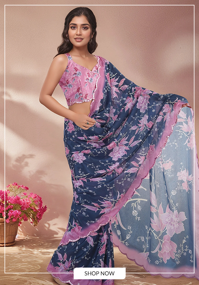 Tissue and Printed Silk Sarees