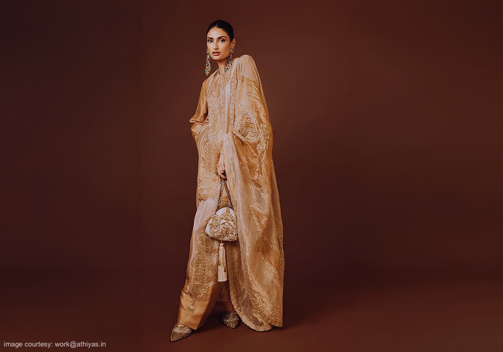 Athiya Shetty Styles an Embroidered Batua Bag