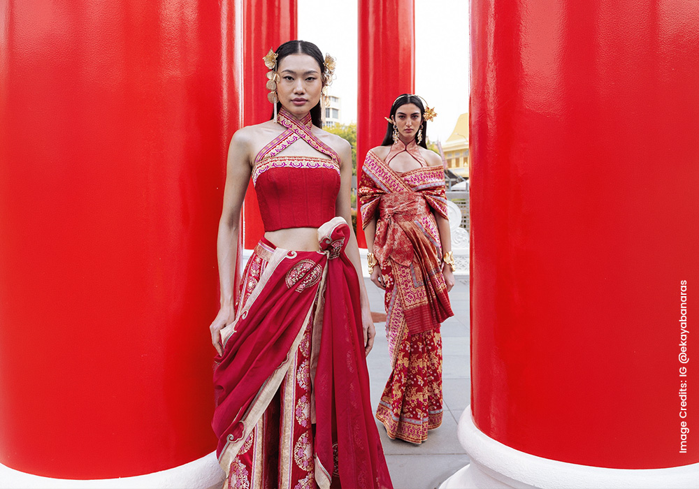 Ekaya Banaras red sarees