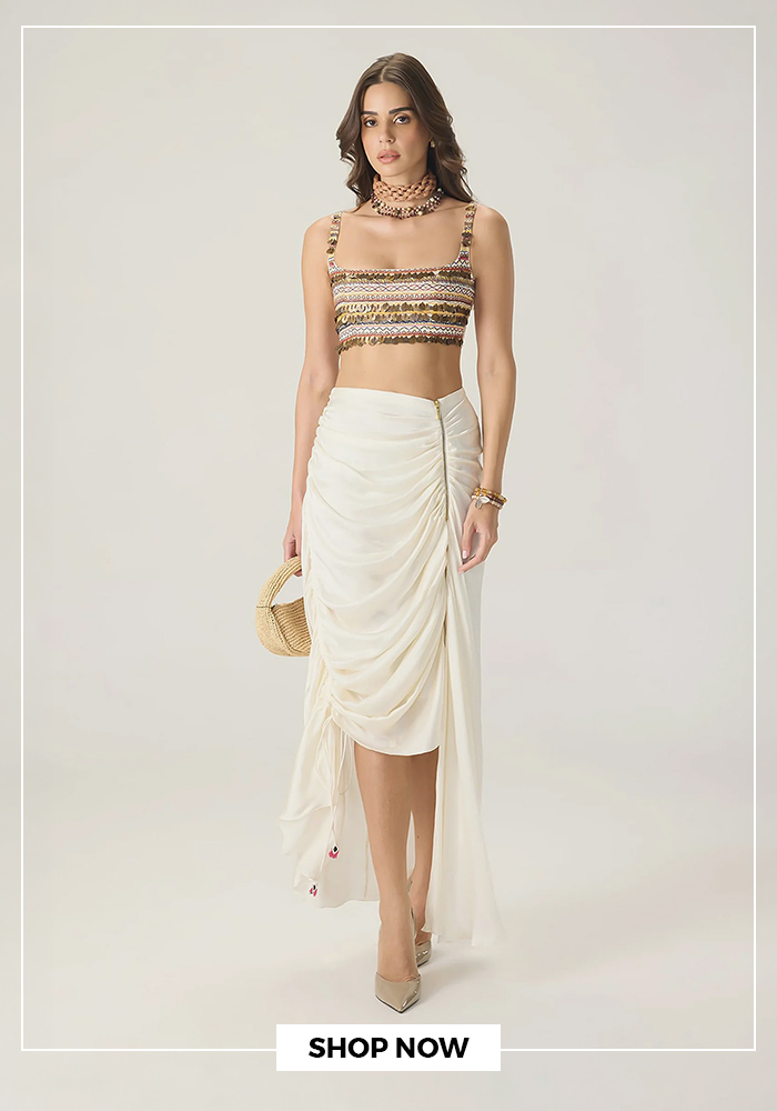 Midi Skirts Are Back and They’re Cooler Than Ever 10 Draped or Ruched Midi Skirts