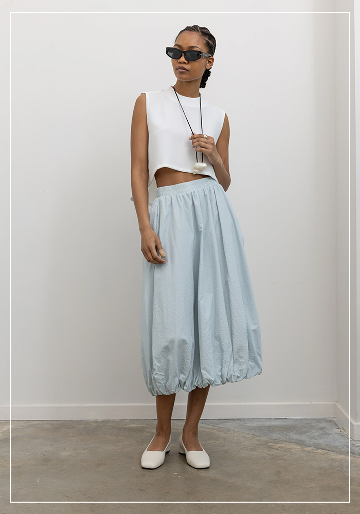 Midi Skirts Are Back and They’re Cooler Than Ever 2 Bubble Midi Skirts