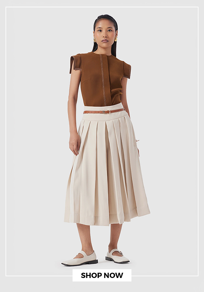 Midi Skirts Are Back and They’re Cooler Than Ever 4 Pleated Midi Skirts