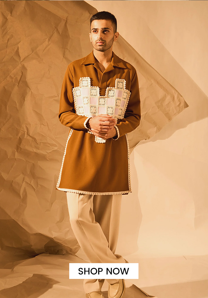 Applique short kurta