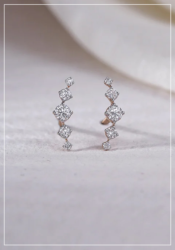Artful zigzag studs