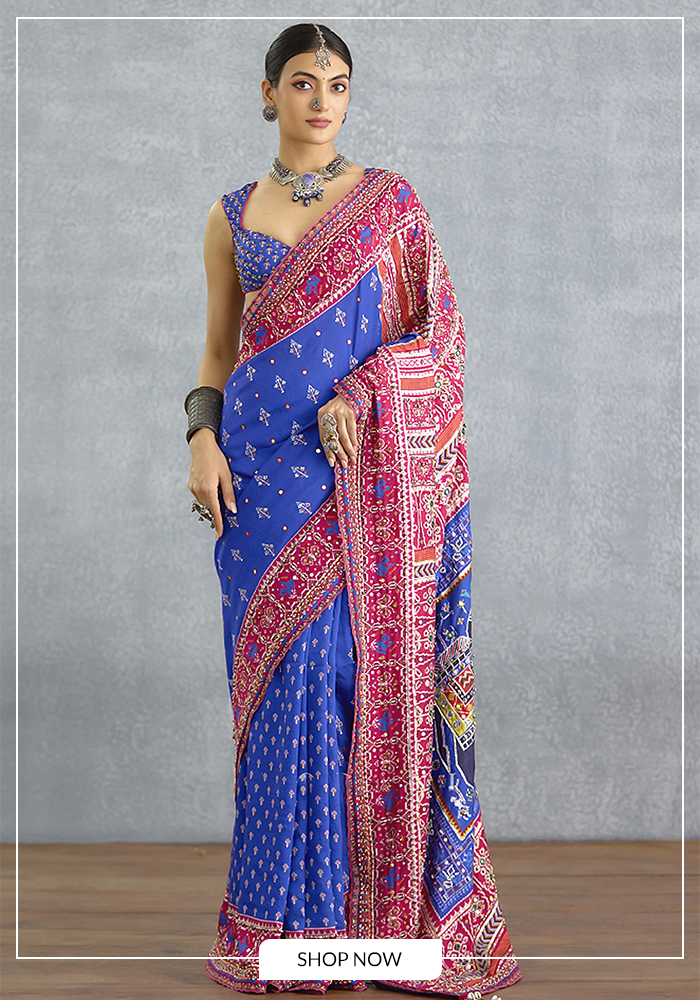 Torani Blue silk saree