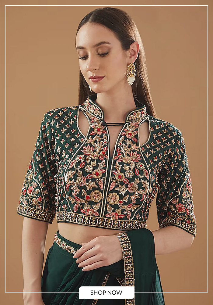 Cutdana embroidered blouse