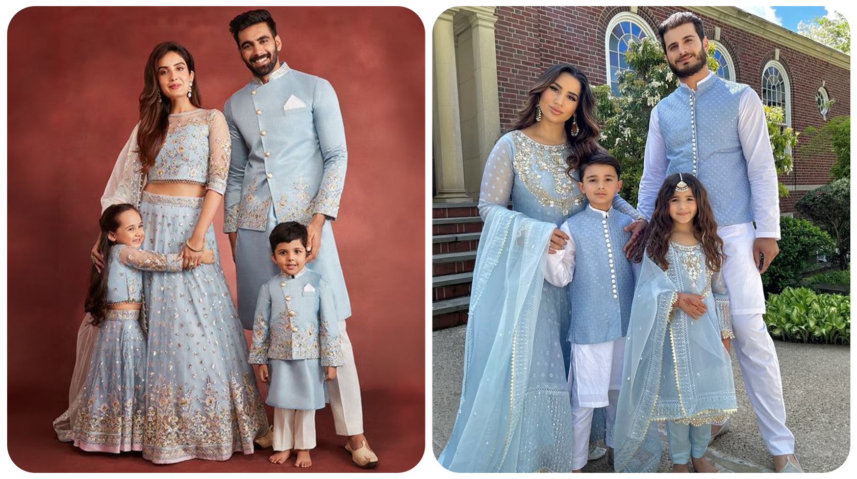 Coordinated Family Outfits for Diwali