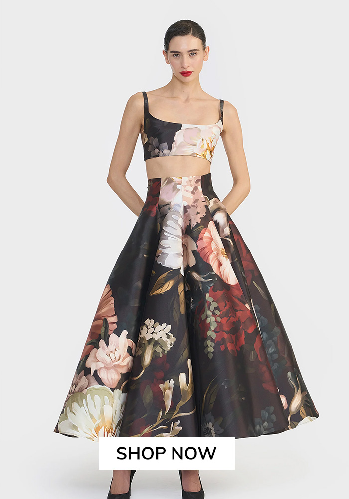 Gauri and Nainika floral panelled skirt