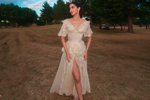 Khushi Kapoor in V-neckline dress