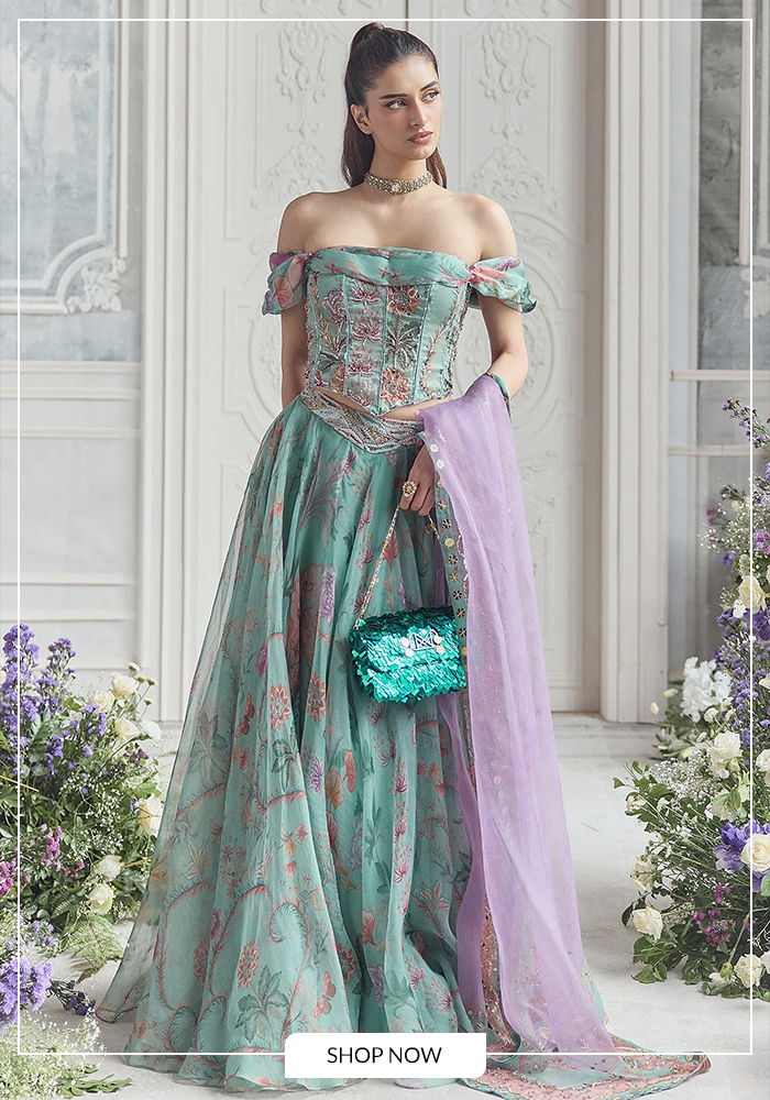 Mahima Mahajan floral corset lehenga