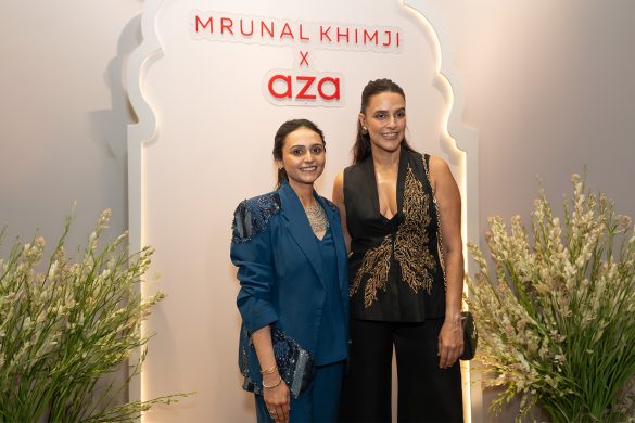 Mrinal Khimji with Neha Dhupia at Meet the Designer event in Aza Bandra-