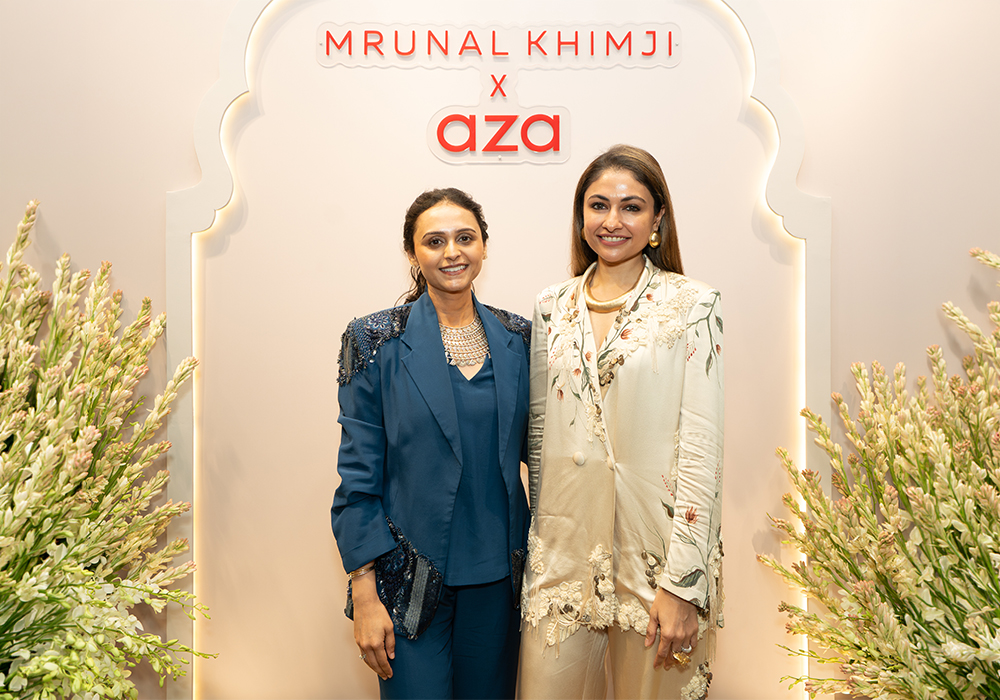 Oman based designer Mrunal Khimji with Aza's MD-Devangi Nishar Parekh at Aza Bandra-